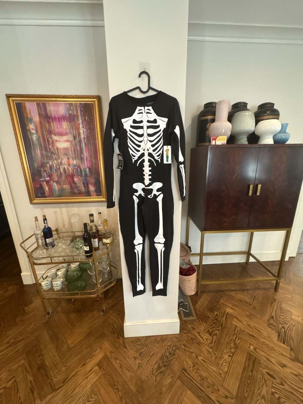 Black white Tipsy Elves Skeleton Bodysuit Black Size XL new with tags - Picture 4 of 8